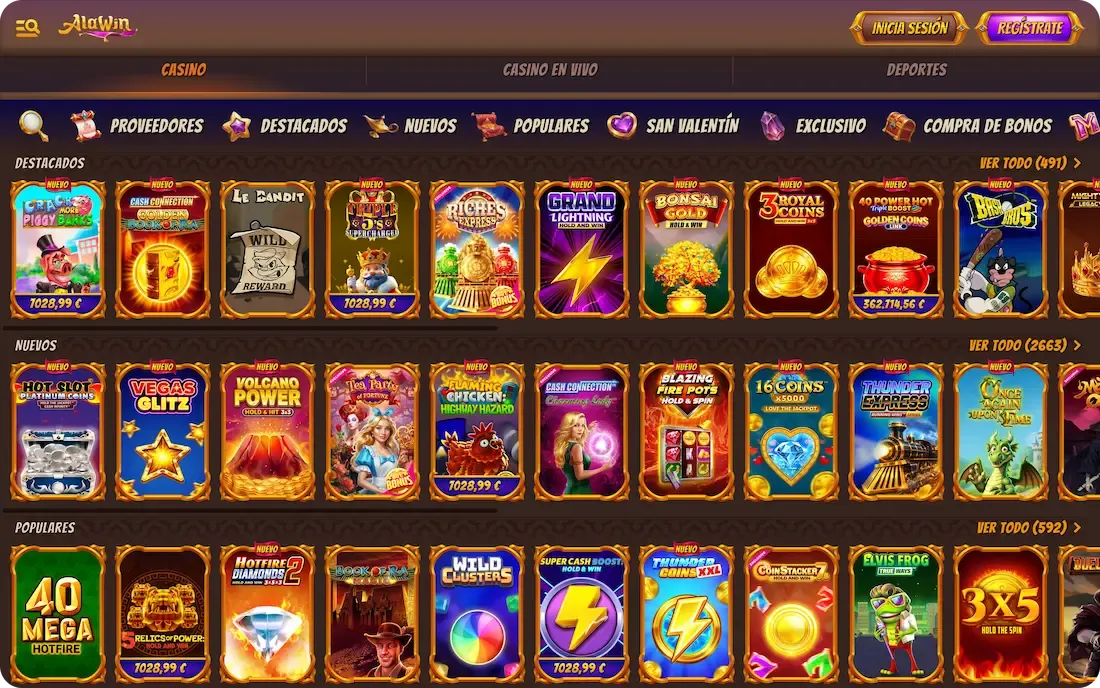 juegos del casino alawin